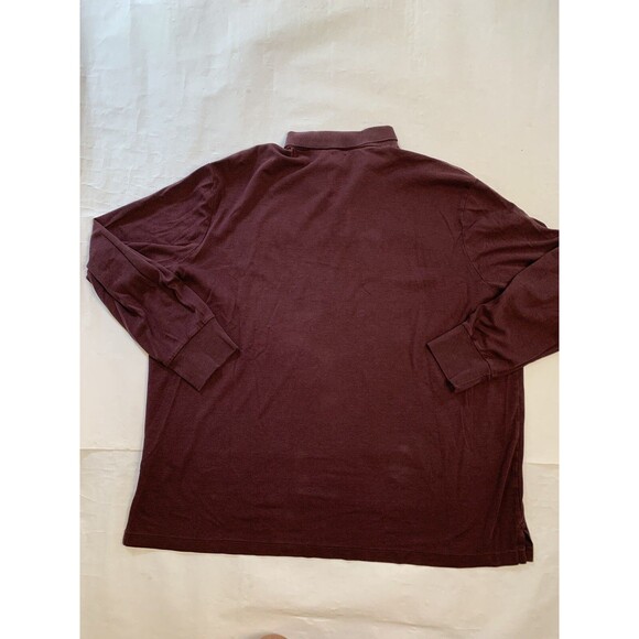 Polo Ralph Lauren Shirt Mens XXL Maroon Classic Fit Henley Polo Pony Golf - Picture 2 of 8
